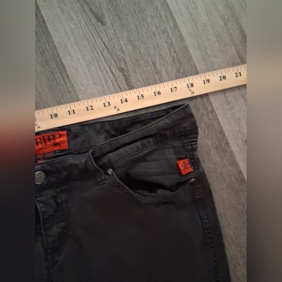 Tripp NYC Y2K Low-Rise Black T-Back Skinny Jeans, size 18R - Picture 13 of 13